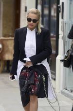 RITA ORA on a Promo Tour for Her New Single Body on Me in London 09/03/2015