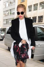 RITA ORA on a Promo Tour for Her New Single Body on Me in London 09/03/2015