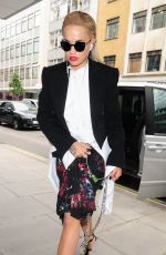 RITA ORA on a Promo Tour for Her New Single Body on Me in London 09/03/2015