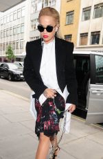 RITA ORA on a Promo Tour for Her New Single Body on Me in London 09/03/2015