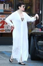 ROSE MCGOWAN on the Set of a New Move in West Hollywood 08/30/2015