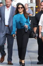 SALMA HAYEK Arrives and Leaves Jimmy Kimmel Live in Hollywood 09/01/2015