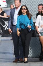 SALMA HAYEK Arrives and Leaves Jimmy Kimmel Live in Hollywood 09/01/2015
