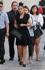 SALMA HAYEK Arrives and Leaves Jimmy Kimmel Live in Hollywood 09/01/2015