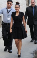 SALMA HAYEK Arrives and Leaves Jimmy Kimmel Live in Hollywood 09/01/2015