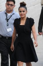 SALMA HAYEK Arrives and Leaves Jimmy Kimmel Live in Hollywood 09/01/2015