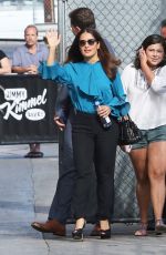 SALMA HAYEK Arrives and Leaves Jimmy Kimmel Live in Hollywood 09/01/2015
