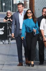 SALMA HAYEK Arrives and Leaves Jimmy Kimmel Live in Hollywood 09/01/2015