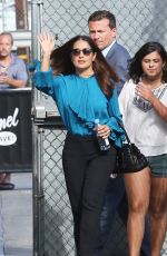 SALMA HAYEK Arrives and Leaves Jimmy Kimmel Live in Hollywood 09/01/2015