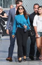 SALMA HAYEK Arrives and Leaves Jimmy Kimmel Live in Hollywood 09/01/2015
