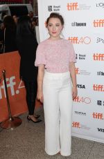 SAOIRSE RONANA at Brooklyn Premiere at 2015 Toronto International Film Festival 09/13/2015