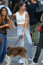 SARA SAMPAIO Walks Her Dog Out in New York 09/24/2015