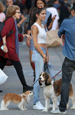 SARA SAMPAIO Walks Her Dog Out in New York 09/24/2015