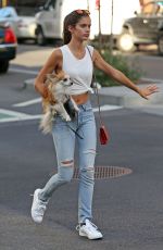 SARA SAMPAIO Walks Her Dog Out in New York 09/24/2015