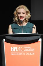 SARAH GADON at Toronto Film Festival Fundraising Soiree in Toronto 09/09/2015