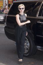 SCARLETT JOHANSSON Arrives at The Late Show With Stephen Colbert 09/09/2015