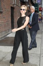 SCARLETT JOHANSSON Arrives at The Late Show With Stephen Colbert 09/09/2015