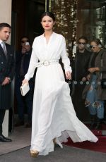 SELENA GOMEZ Leaves Her Hotel in Paris 09/26/2015