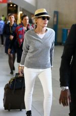 SHARON STONE Arrives at Roissy Airport in Paris 09/15/2015