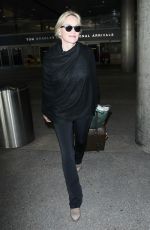 SHARON STONE at LAX Airport in Los Angeles 09/20/2015