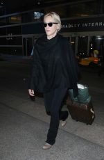 SHARON STONE at LAX Airport in Los Angeles 09/20/2015