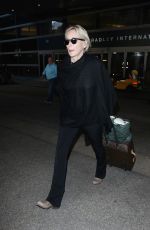 SHARON STONE at LAX Airport in Los Angeles 09/20/2015