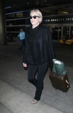 SHARON STONE at LAX Airport in Los Angeles 09/20/2015