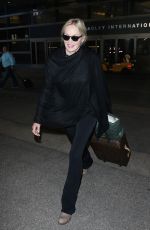 SHARON STONE at LAX Airport in Los Angeles 09/20/2015