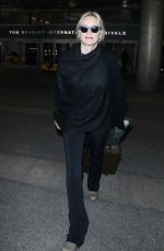 SHARON STONE at LAX Airport in Los Angeles 09/20/2015