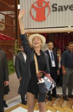 SHARON STONE at Save the Children Expo Pavilion in Milan 09/13/2015