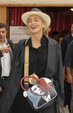SHARON STONE at Save the Children Expo Pavilion in Milan 09/13/2015