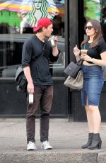 SOPHIE SIMMONS in Jeans Skirt Out in New York 09/21/2015