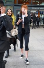 SOPHIE TURNER in Leggings at Heathrow Airport in London 09/22/2015