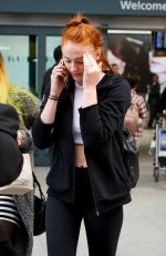 SOPHIE TURNER in Leggings at Heathrow Airport in London 09/22/2015