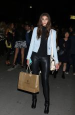 TAYLOR HILL Leaves Versace Fashion Show at Milan Fashion Week 09/25/2015