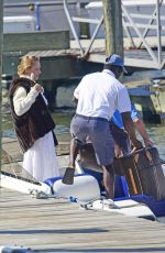 UMA THURMAN at a Speedboat in New York 09/18/2015