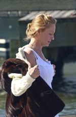 UMA THURMAN at a Speedboat in New York 09/18/2015