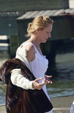 UMA THURMAN at a Speedboat in New York 09/18/2015