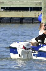 UMA THURMAN at a Speedboat in New York 09/18/2015