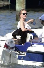 UMA THURMAN at a Speedboat in New York 09/18/2015