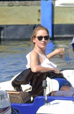 UMA THURMAN at a Speedboat in New York 09/18/2015