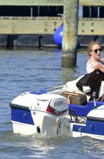 UMA THURMAN at a Speedboat in New York 09/18/2015