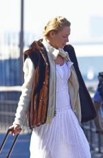 UMA THURMAN at a Speedboat in New York 09/18/2015
