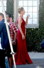 UMA THURMAN on the Set of Brits Are Coming in West Hollywood 08/30/2015