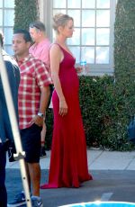 UMA THURMAN on the Set of Brits Are Coming in West Hollywood 08/30/2015