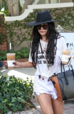 VANESSA HUDGENS in Cut-off Out in West Hollywood 09/10/2015