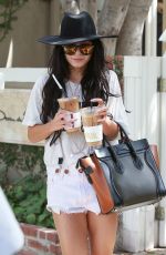 VANESSA HUDGENS in Cut-off Out in West Hollywood 09/10/2015