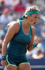 VICTORIA AZARENKA at 1st Round of US Open in New York 08/31/2015