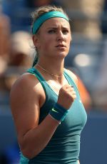 VICTORIA AZARENKA at 1st Round of US Open in New York 08/31/2015