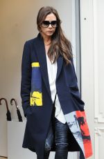 VICTORIA BECKHAM Outside Her Store in London 09/18/2015